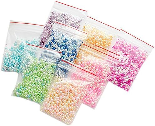 Pearl Beads for Slime - 8 Pack Mixed Size Decorative Pearl Balls Arts DIY Crafts Supplies For Homemade Slime Kit