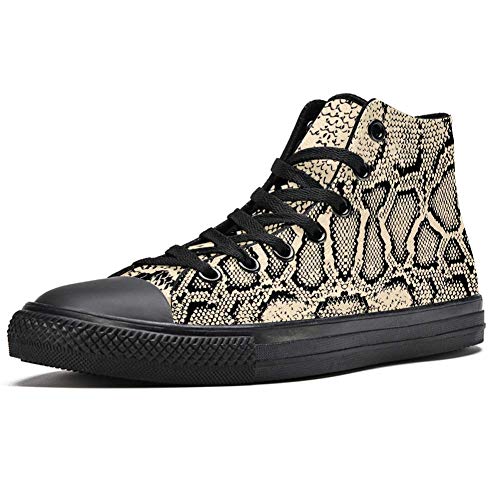 51Z%2B0q83TFL LORVIES - Zapatillas deportivas de tela para hombre, diseño de textura de serpiente, color negro LORVIES - Zapatillas deportivas de tela para hombre, diseño de textura de serpiente, color negro