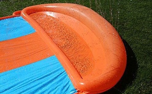 Outdoor Triple Inflatable Water Slide Big Splash Spit Kids Play Backyard Pool + eBook