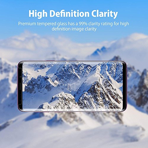 [2 Pack] Samsung Galaxy S9 Screen Protector, S9 Tempered Glass 3D Curved [9H Hardness][Anti-Fingerprint][Ultra-Clear][Bubble Free] Tempered Glass Screen Protector Compatible with Samsung Galaxy S9 - Thumbnail 6