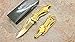 MTech USA Assisted Opening ALL Gold Titanium Coating Aluminum Handle Rescue Tactical Stainless Steel Blade for Hunting Camping Outdoor Knife - Gold