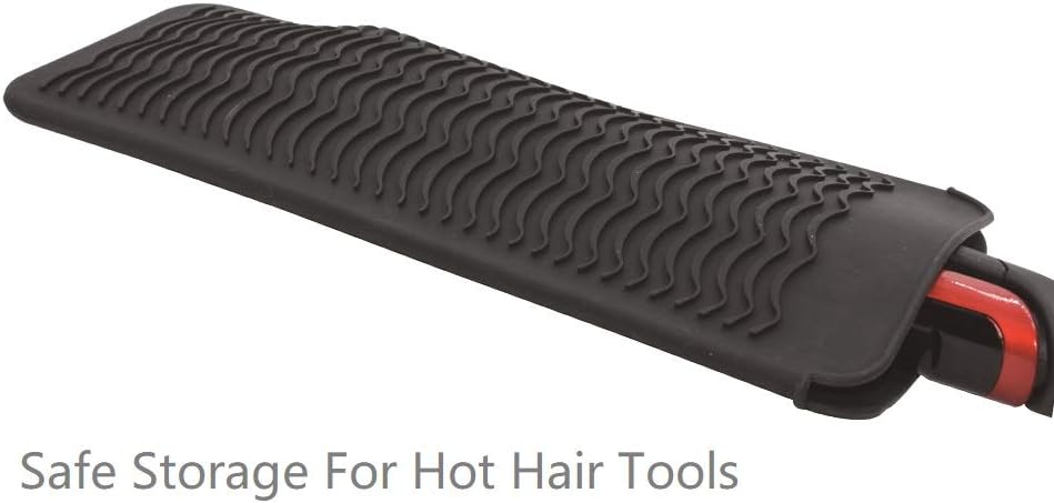 ZAXOP Resistant Silicone Mat Pouch for Flat Iron Curling Iron,Hot Hair Tools.(Black), 1 Pack - Image 4