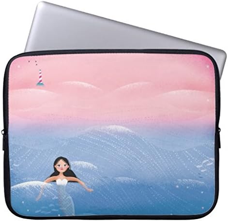 Eratio Mermaid Sticker Book Illustrations Laptop Sleeve 12 Inch Macbook Air Case Macbook Pro Sleeve and 12 Inch Laptop Bag