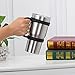 Destiny Anti-slip Handle and Anti-splash Lid Combo (Black) for YETI Rambler 30 Oz Tumblers, with Bonus Aluminum Carabiner