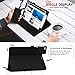 FYY Leather Case with Apple Pencil Holder for iPad Air 1/2, iPad 9.7 2017/2018 - Folio Stand Protective Case Smart Cover with Hand Strap Card Slots for Apple iPad Air 1/2 /iPad 9.7 2017/2018 Black