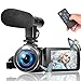Video Camera Camcorder, Vlogging Camera Full HD 1080P 30FPS 3'' LCD Touch Screen Vlog Video Camera for YouTube Videos with External Microphone and Remote Control