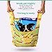 EasyEarth Reusable Shopping Grocery Bags EcoSilk [6 Pack] - Cute Dogs, Unbreakable, Foldable, Washable, 50 lb Heavy Duty, Eco Friendly Bag with Handles for Animal Lovers