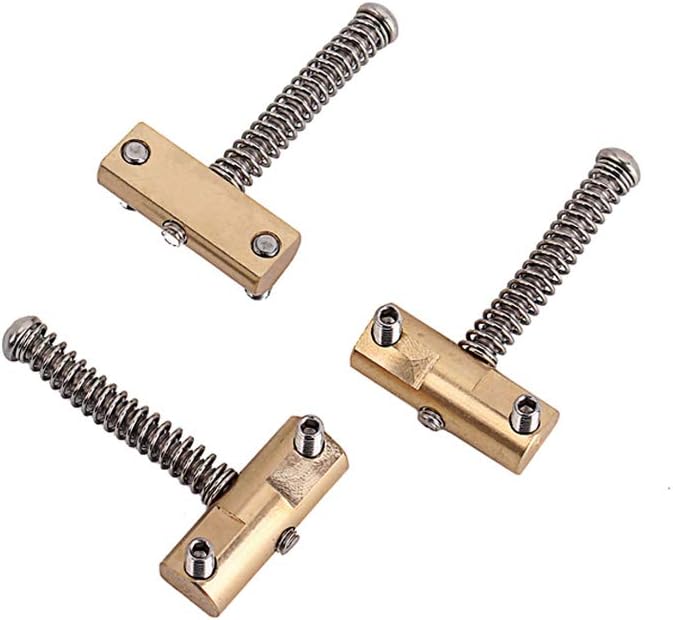 Alnicov Guitar Compensated Bridge Brass Saddles Set (3Pcs)