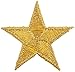 Simplicity Gold Star Applique Clothing Iron On Patch, 3pc, 1.25