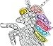 Persona Model Agency Unicorn Necklace - Rainbow Unicorn Necklace - Sterling Silver with Swarovski Elements