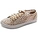 Ollio Women's Ballet Shoe Lace Up Sneaker Flat