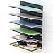 6 Pack - Wall Mount Document Letter Single Tray Organizer, Black