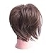 OUBECA Tousled Synthetic Hairpiece Scrunchies Straight Elastic Updo Scrunchy Messy Bun for Women (2/30 Light Brown)