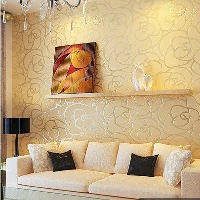 QNQA Abstract soundproof sound-absorbing non-woven fabric, light pink, mildew proof home wallpaper, flocking wallpaper