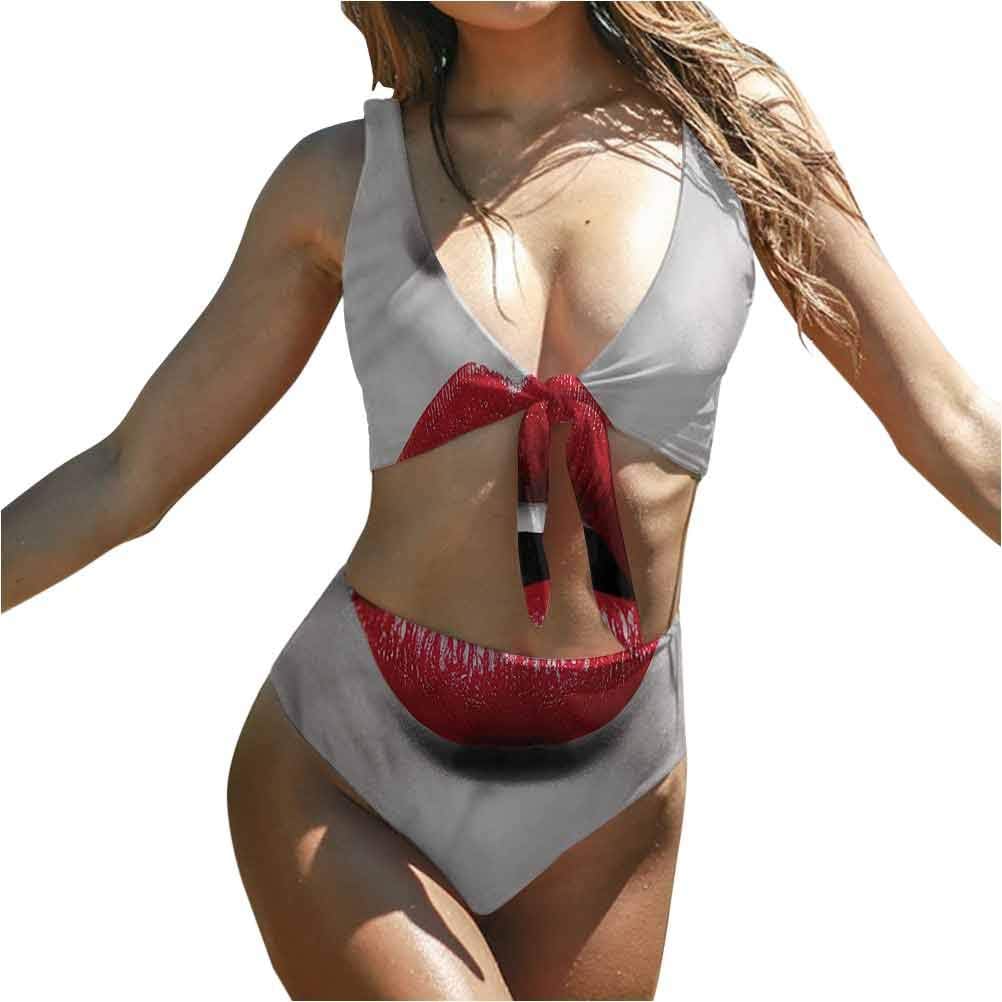 red push up bikini set