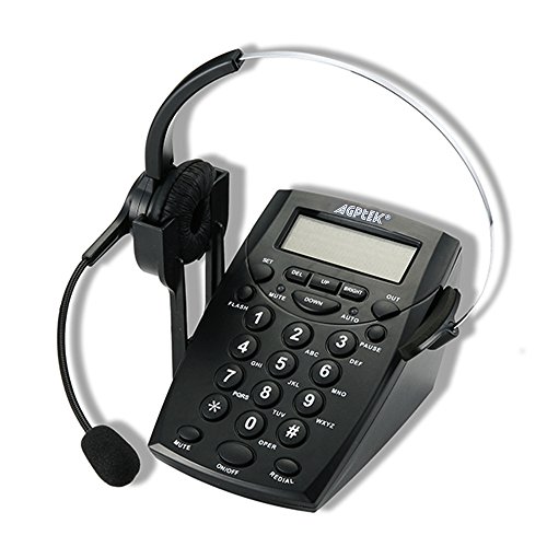 AGPtek-Call-Center-Dialpad-Headset-Telephone-with-Tone-Dial-Key-Pad--REDIAL