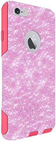 OtterBox iPhone 6s Plus Case - OtterBox Commuter Series Custom Glitter Case for iPhone 6 Plus/6s Plus, Retail Packaging - Light Pink/Pink (5.5 inch)