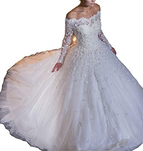 CCBubble Luxury Ball Gown Wedding Dress 2017 Boat Neck Long Sleeves Wedding DressesCXY160-White10