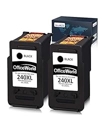 Office World - Cartucho de tinta remanufacturado para Canon PG-240, 2 negro