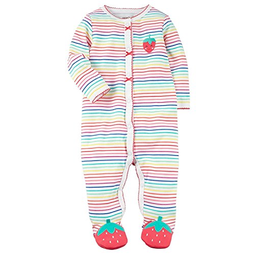 Carter's Baby Girls' Multi Striped Strawberry Sleep And Play 3 Months