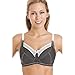 Camille Womens Royce Lauren Firm Support Ladies Breastfeeding Nursing Black Bra