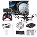 Drone, OOTTOO RC Headless WiFi FPV 2MP HD Camera Quadcopter 2.4GHz 4CH 6-Axis Gyro Phone App Control UAV with 1100mah Battery High Pressure Diy Toy for Kids -Black