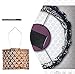 Allsop Home and Garden Soji Stella Drum LED Outdoor Solar Lantern, Handmade with Weather-Resistant Fabric for Patio or Garden, Color (Plum)