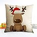 GBSELL Christmas Elk Deer Pillow Case Throw Cushion Cover Sofa Home Car Party Decor