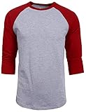 NE PEOPLE 3/4 Sleeve Baseball Tshirt Raglan Jersey Shirt