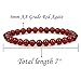 AA Grade Red Agate Gemstone 6mm Round Beads Stretch Bracelet 7