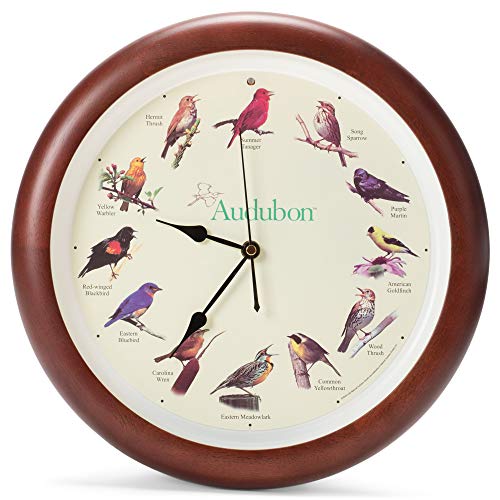 Mark Feldstein & Associates Audubon Singing Bird Wall / Desk Clock, 8
