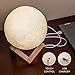 Moon Lamp With Stand | 3D Printed Moon Lamp | Dimmable Touch Control | Rechargeable LED Decor Light | Perfect Night Light for Kids | 3 colors | 5.9 inches | A Bright Lunar By WeXOOM