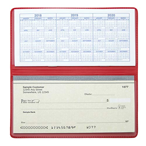 Red Vinyl Checkbook Cover, Top Tear Personal Vinyl Checkbook Cover - //coolthings.us