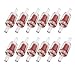 uxcell Aquarium Fish Tank Plastic One Way Non-Return Check Valves 12 Pcs Red Clear