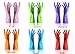 4 Pair Waterproof Reusable Dishwashing Nitrile Gloves for Car-washing Laundry Household Cleaning Medium