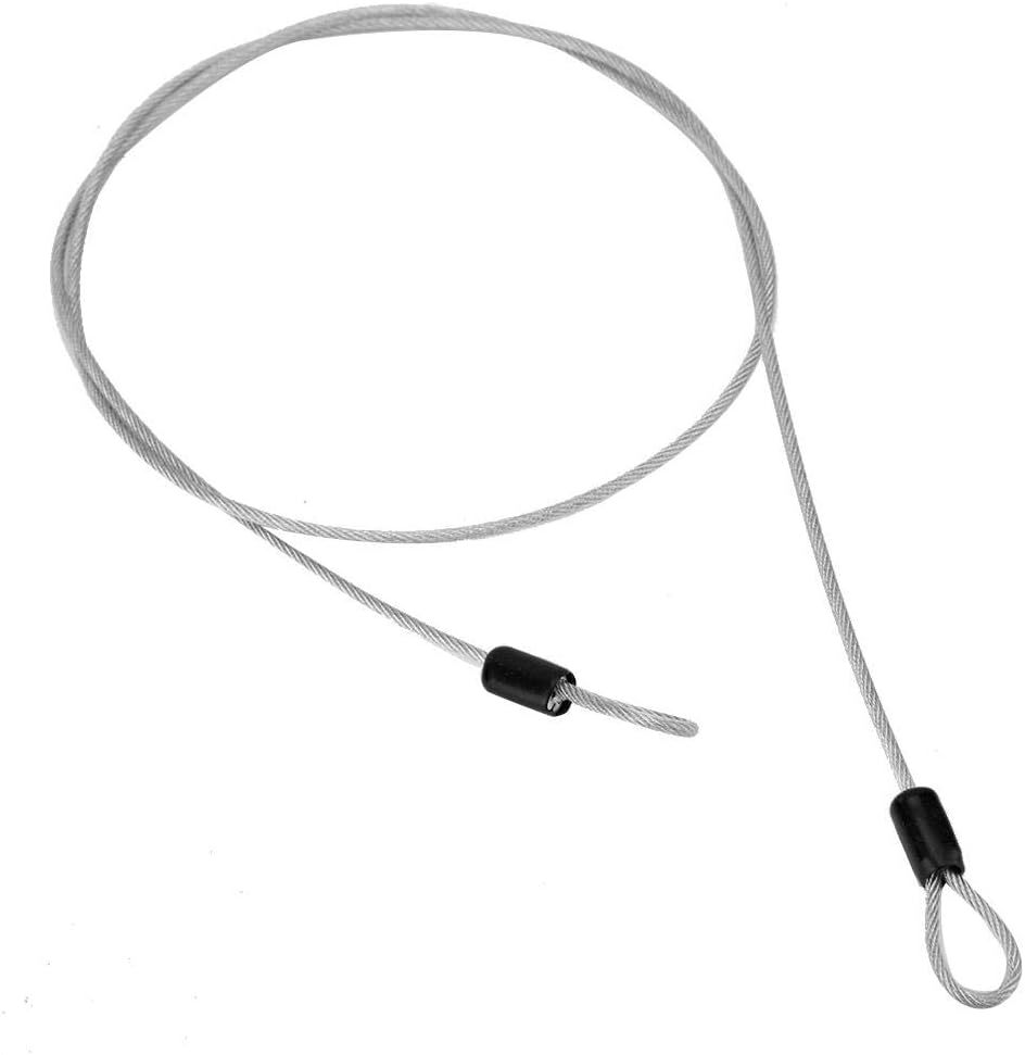 Stainless Steel Lock Cable with Looped Ends - 39.4in Security Cable for Bags Suitcases, Luggage & Bicycles (Silver)