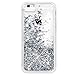 iPhone 6/6S/7/8 Case, Caka iPhone 6S Glitter Case [Tempered Glass Screen Protector] Bling Flowing Floating Luxury Glitter Sparkle TPU Bumper Liquid Case for iPhone 6/6S/7/8 (4.7