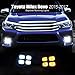 Allinoneparts LED DRL Daytime Running Lights, Driving Fog Lamps Kit Foglight Cover with Yellow Turn Signal Lights for Toyota Hilux Revo 2015-2017 4-Eyes Replacement
