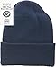 ARMYU Military Genuine GI Watch Cap Warm Winter USN Wool Beanie Solid Cuffed Army Hat (Navy Blue)