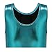 DAXIANG One-piece Shining Double-V Gymnastics Athletic Leotard for Little Girls, Green, 150(10-11Years)