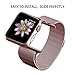 Ferdery Stainless Steel Band Mesh Milanese Loop Bracelet Strap Replacement Band with Magnetic Closure Clasp for Apple Watch Series 1 Series 2 Series 3 Edition RoseGold 38mm