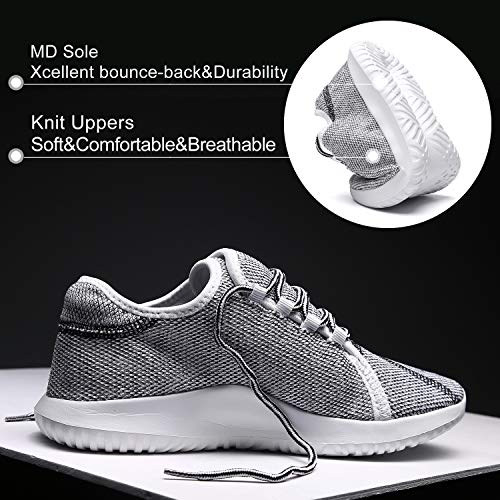 Srenket Mens Casual Athletic Sneakers Mesh Running Shoes Lightweight Tennis Footwear for Men Walking Trail Workout Gray42 - Thumbnail 4