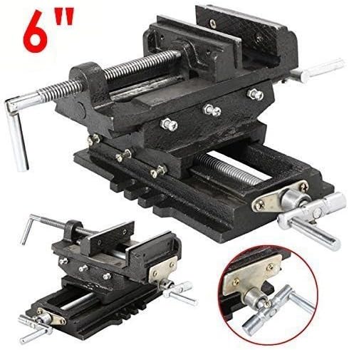 Heavy Duty 6" Cross Drill Press Vise Slide Metal Milling 2 Way Clamp Vice OY