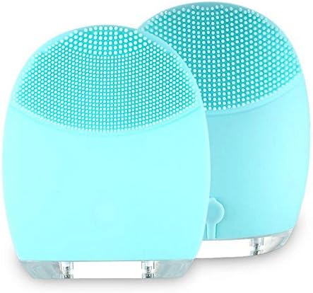 Facial Cleansing Brush, Waterproof Anti-Aging Ultrasonic Facial Brush and Deep Exfoliating Makeup Tools Facial Scrub, Scrub and Acne Reduction (Green)