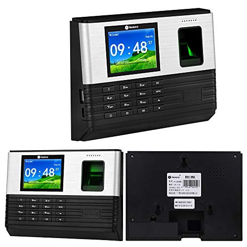 LIBO WIFI Biometric Fingerprint Attendance Machine TCP/IP Network Employee Check-in System DC 6V/1A Time Clock Recorder, 2.4 inch TFT Display Screen, English Language, Password & RFID Card Recognition