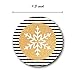 Black and Faux Gold Winter Snowflake Stickers / 500 Faux Glitter Christmas Envelope Seals / 1.5