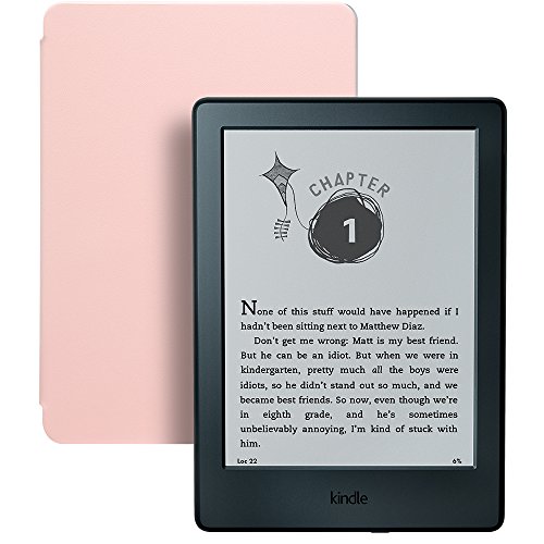 Kindle for Kids Bundle with Kindle E-reader 8th Generation, 2-Year Worry-Free Guarantee, Pink Cover