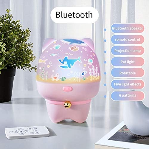 Baby Night Light Projector with Bluetooth, Cute Galaxy Projector for Kids Bedroom Rotating Led Ocean Projector Lamp with Remote and Music, Christmas Birthday Gifts for 3-12 Year Old Girls Boys