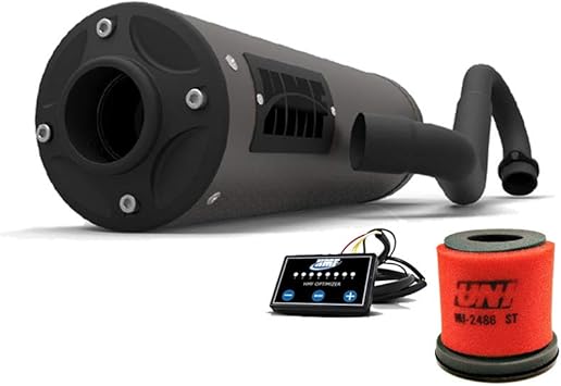 Amazon Com Hmf Polaris Scrambler 850 Xp 12 16 Titan Qs Full Blackout Exhaust Muffler Efi Uni Automotive