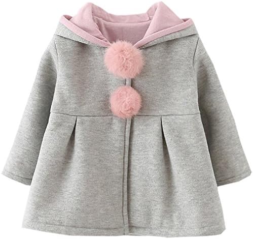 Kids Baby Girls Coat Winter Warm Hoodie Jacket Outerwear